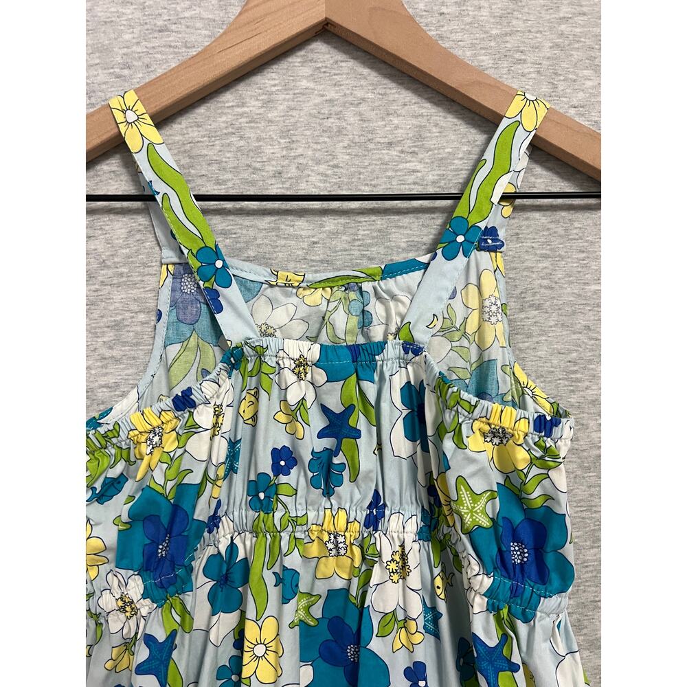 Gymboree Underwater Fantasy Sundress Girls Size 12 Blue Ruffle Dress Summer 2012 - Picture 5 of 12